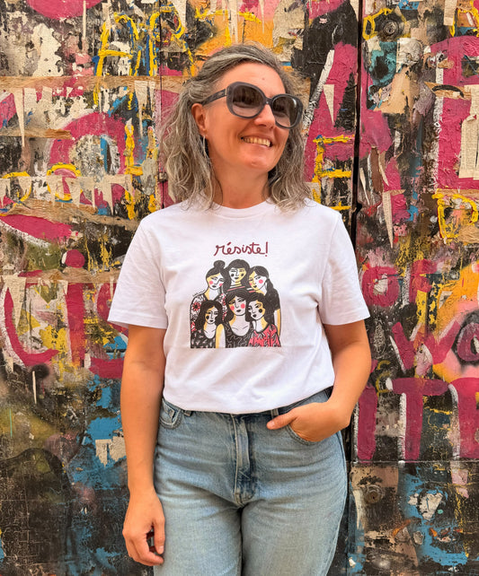 Tee-shirt RESISTE - Collab' Paillettes et Mimosas