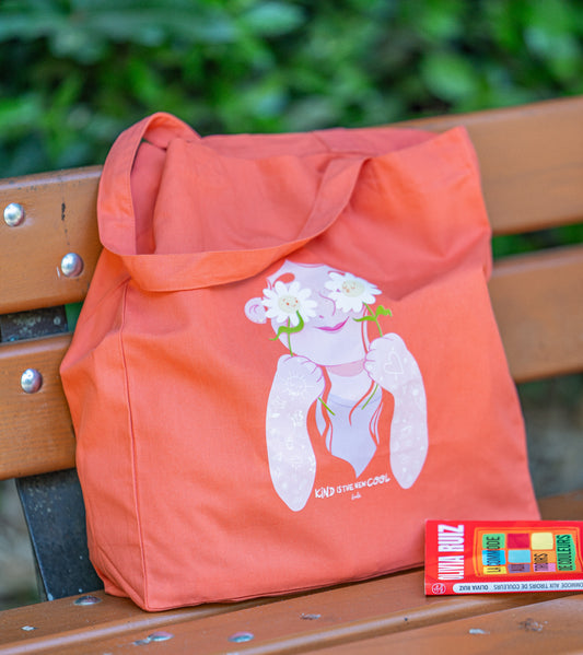 Tote Bag KIND IS THE NEW COOL - Collab' Emilie Theillard