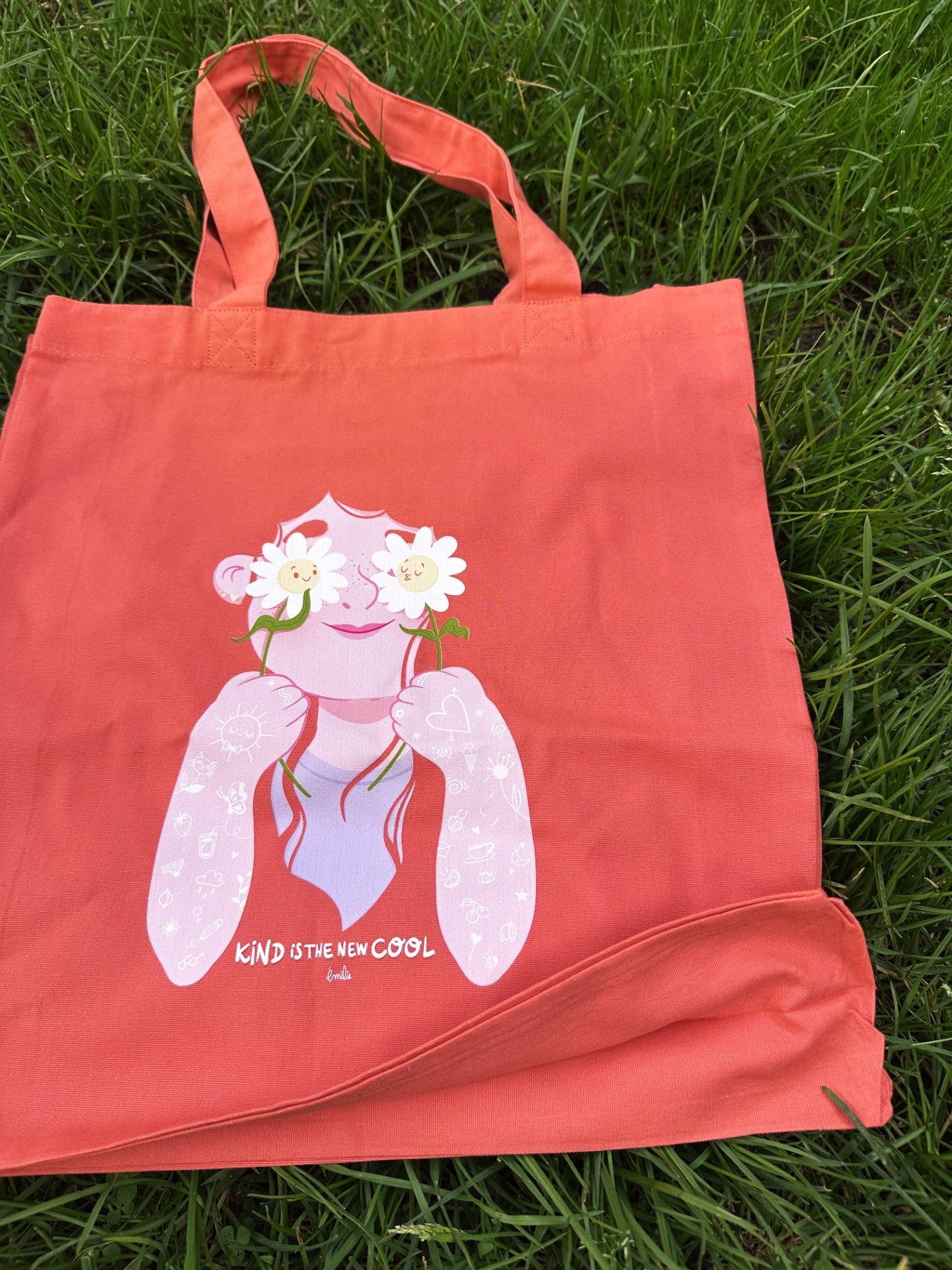 Tote Bag KIND IS THE NEW COOL - Collab' Emilie Theillard