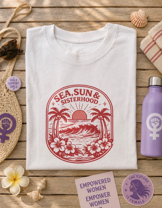 Tee-shirt écru SISTERHOOD