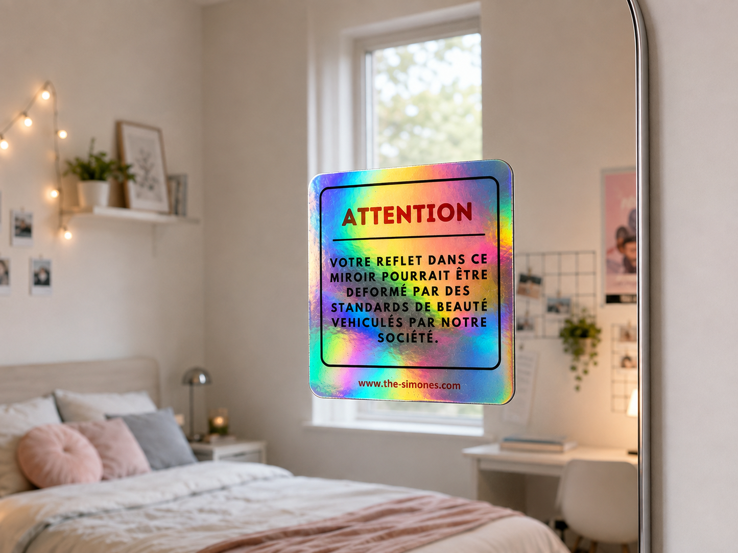 Sticker holographique VOTRE REFLET