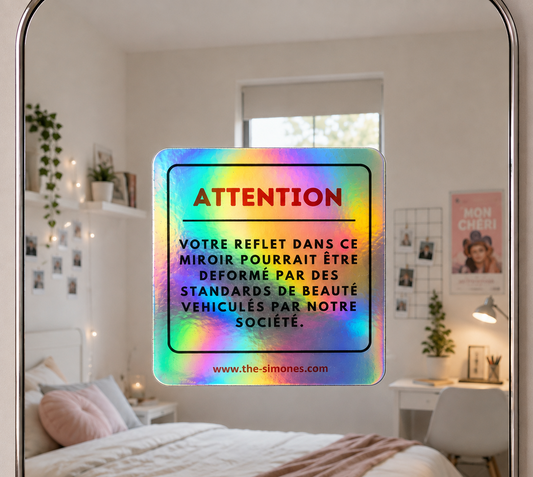 Sticker holographique VOTRE REFLET