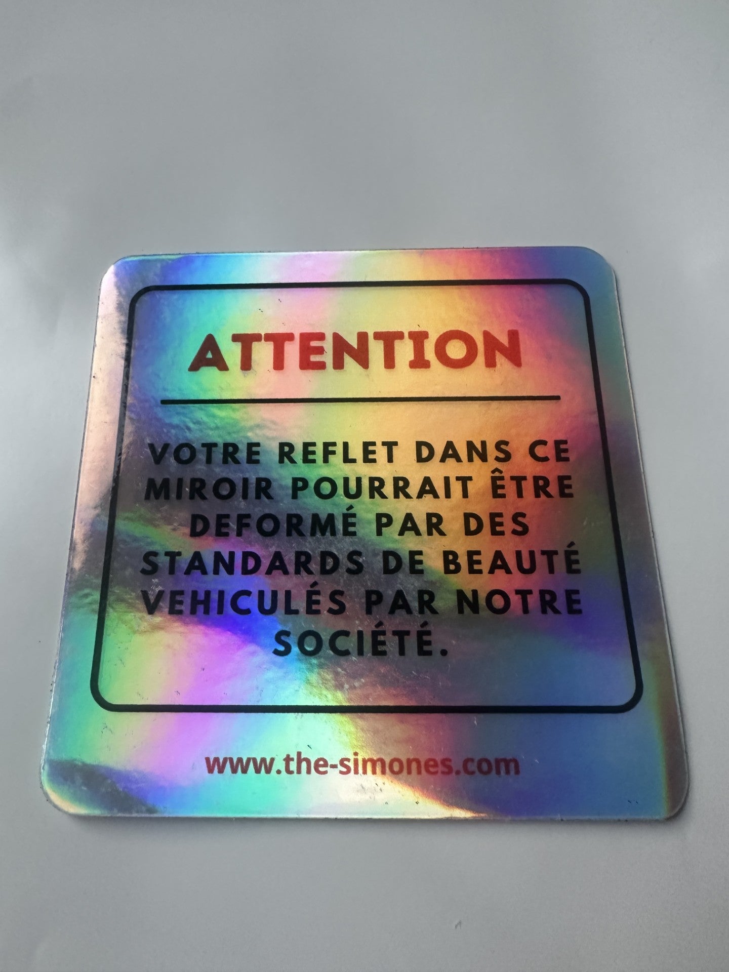 Sticker holographique VOTRE REFLET
