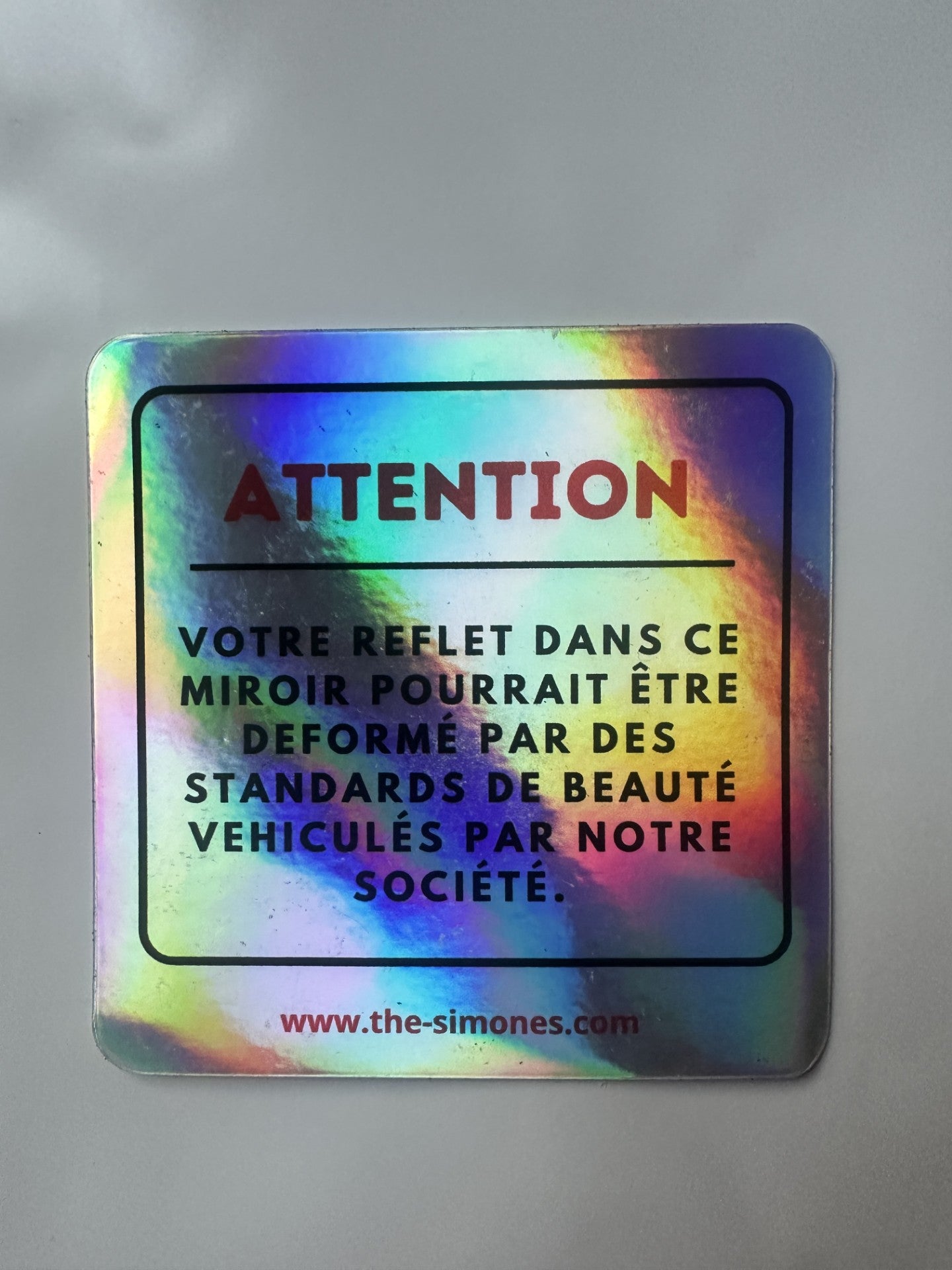 Sticker holographique VOTRE REFLET