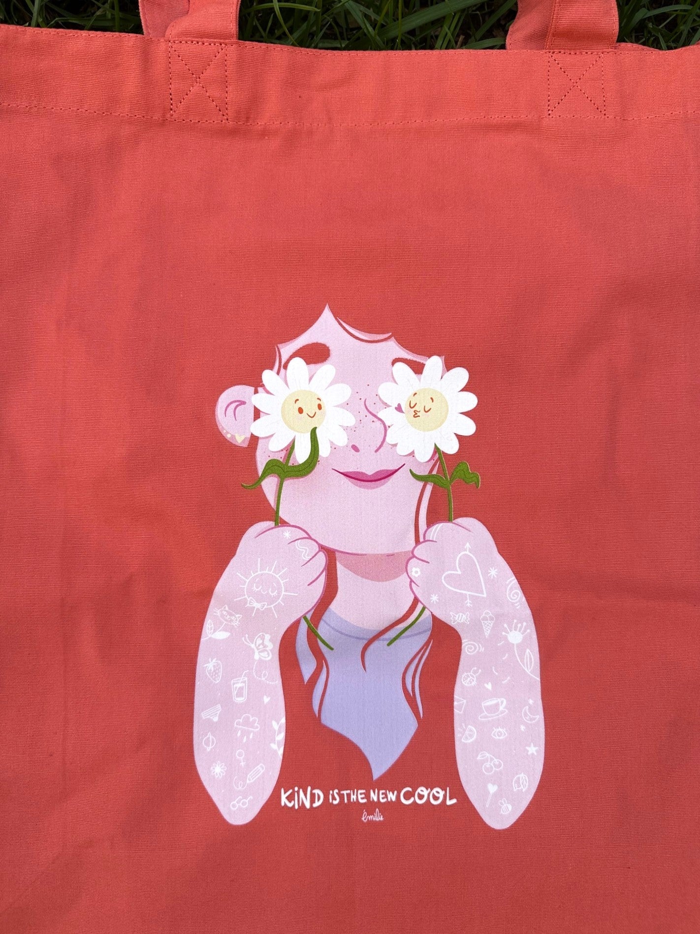 Tote Bag KIND IS THE NEW COOL - Collab' Emilie Theillard